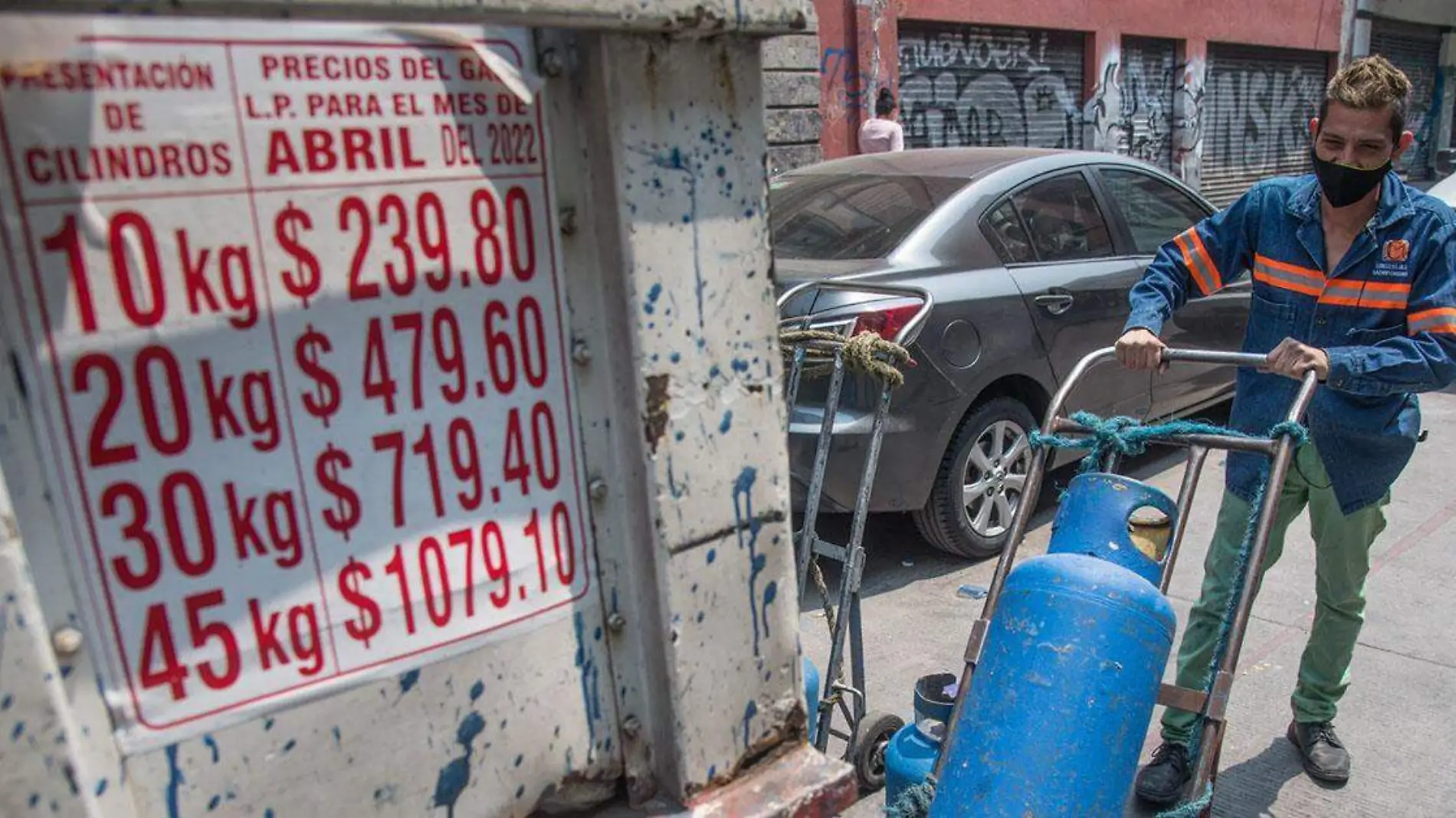 El precio del tanque de 20 kilos de gas Licuado de Petróleo (LP) será de 386 pesos con 20 centavos